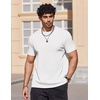 COOFANDY Mens T Shirts Short Sleeve Heavyweight Tshirt Casual Crew Neck Tee Shirts for Men(White)