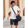 COOFANDY Mens T Shirts Short Sleeve Heavyweight Tshirt Casual Crew Neck Tee Shirts for Men(White)