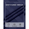 COOFANDY Mens T-Shirts Short Sleeve Knit Shirt Crew Neck Sweater Fashion Casual Textured Pullover Tees(Navy Blue)