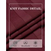 COOFANDY Mens T-Shirts Short Sleeve Knit Shirt Crew Neck Sweater Fashion Casual Textured Pullover Tees(Wine Red)