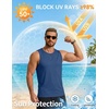 COOFANDY Men’s Workout Gym Tank Tops Quick Dry Muscle Sleeveless Shirts UPF 50+ Running Summer Beach Athletic Swim Shirt(Dark Blue)