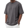COOFANDY Men’s Cotton T-Shirts Oversized Shirt Short Sleeves Streetwear Loose Fit Summer Tee Tops Washed Basic Unisex Shirts(Dark Grey)