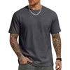 COOFANDY Mens T Shirts Short Sleeve Heavyweight Tshirt Casual Crew Neck Tee Shirts for Men(Dark Grey)