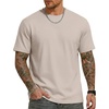 COOFANDY Mens T Shirts Short Sleeve Heavyweight Tshirt Casual Crew Neck Tee Shirts for Men(Khaki)