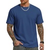 COOFANDY Mens T Shirts Short Sleeve Heavyweight Tshirt Casual Crew Neck Tee Shirts for Men(Navy Blue)