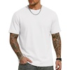 COOFANDY Mens T Shirts Short Sleeve Heavyweight Tshirt Casual Crew Neck Tee Shirts for Men(White)