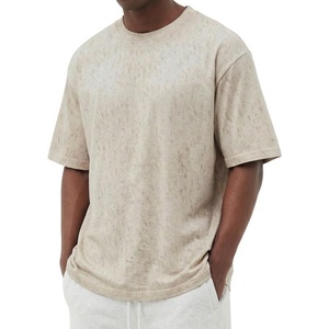 COOFANDY Men’s Cotton T-Shirts Oversized Shirt Short Sleeves Streetwear Loose Fit Summer Tee Tops Washed Basic Unisex Shirts(Beige)