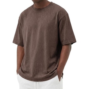COOFANDY Men’s Cotton T-Shirts Oversized Shirt Short Sleeves Streetwear Loose Fit Summer Tee Tops Washed Basic Unisex Shirts(Brown)