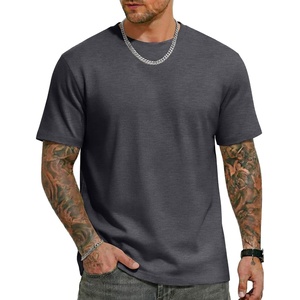 COOFANDY Mens T Shirts Short Sleeve Heavyweight Tshirt Casual Crew Neck Tee Shirts for Men(Dark Grey)
