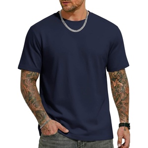 COOFANDY Mens T Shirts Short Sleeve Heavyweight Tshirt Casual Crew Neck Tee Shirts for Men(Deep Blue)