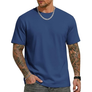 COOFANDY Mens T Shirts Short Sleeve Heavyweight Tshirt Casual Crew Neck Tee Shirts for Men(Navy Blue)