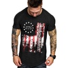 COOFANDY Men’s Muscle T-Shirt Pleated Raglan Sleeve Bodybuilding Gym Tee Short Sleeve Fashion Workout Shirts Hipster Shirt(Independence Day Series-1)