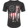 COOFANDY Men’s Muscle T-Shirt Pleated Raglan Sleeve Bodybuilding Gym Tee Short Sleeve Fashion Workout Shirts Hipster Shirt(Independence Day Series-grey)