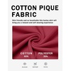 COOFANDY Men’s Casual Henley Shirt Short Sleeve Cotton Pique Band Collar Shirt Summer Button Basic Tee Shirts(Red)