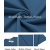 COOFANDY Men’s Casual Henley T-Shirts Summer Short Sleeve Cotton Shirts Basic Button Tee Tops(Blue)