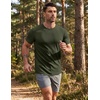 COOFANDY Muscle Shirts for Men Short Sleeve Fitted T Shirt Work Out Shirts Gym for Men Deep Green