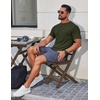 COOFANDY Muscle Shirts for Men Short Sleeve Fitted T Shirt Work Out Shirts Gym for Men Deep Green