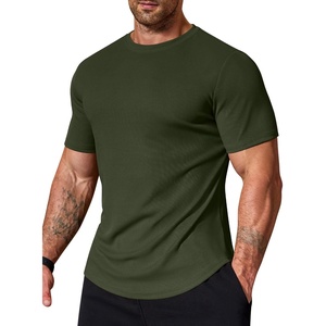COOFANDY Muscle Shirts for Men Short Sleeve Fitted T Shirt Work Out Shirts Gym for Men Deep Green