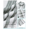 COOFANDY Mens Short Sleeve Casual Shirts Button Down Striped Summer Shirts Textured Vacation Beach Shirt(B White/Dark Grey)