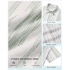 COOFANDY Mens Short Sleeve Casual Shirts Button Down Striped Summer Shirts Textured Vacation Beach Shirt(B White/Light Green)