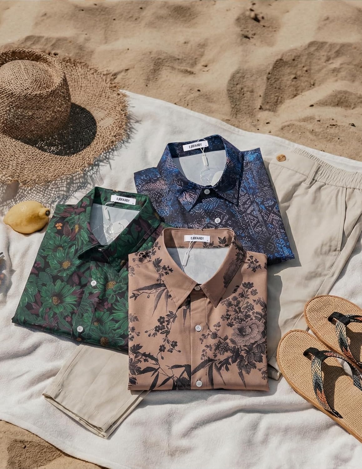 image:imageCOOFANDY Mens Hawaiian Shirt Short Sleeve Button Down Beach Vacation Shirt Retro Summer Tropical Shirts2red Symmetrical Pattern