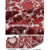 COOFANDY Mens Hawaiian Shirt Short Sleeve Button Down Beach Vacation Shirt Retro Summer Tropical Shirts(2-red Symmetrical Pattern)