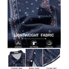 COOFANDY Mens Hawaiian Shirt Short Sleeve Button Down Beach Vacation Shirt Retro Summer Tropical Shirts(3-navy Blue Retro Cuban Pattern)