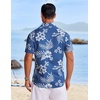 COOFANDY Mens Hawaiian Shirt Short Sleeve Button Down Floral Aloha Shirts Tropical Vacation Beach Shirts(A – Blue & Light Blue Floral)