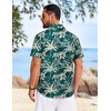COOFANDY Mens Hawaiian Shirt Short Sleeve Button Down Floral Aloha Shirts Tropical Vacation Beach Shirts(E – Green Palm Tree)