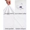 COOFANDY Mens Stretch Dress Shirts Short Sleeve Casual Button Down Shirts with Pocket(White)