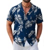 Navy - Palm Leaf