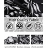 COOFANDY Men’s Hawaiian Shirt Short Sleeve Summer Button Down Shirts Tropical Vacation Beach Aloha Shirts with Pocket(Black – White Leaf)