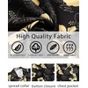 COOFANDY Men’s Hawaiian Shirt Short Sleeve Summer Button Down Shirts Tropical Vacation Beach Aloha Shirts with Pocket(Black – Yellow Flower)