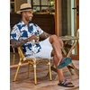 COOFANDY Men’s Hawaiian Shirt Short Sleeve Summer Button Down Shirts Tropical Vacation Beach Aloha Shirts with Pocket(Blue – White Flower)