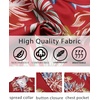 COOFANDY Men’s Hawaiian Shirt Short Sleeve Summer Button Down Shirts Tropical Vacation Beach Aloha Shirts with Pocket(Red – Tropical Leaf)