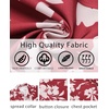 COOFANDY Men’s Hawaiian Shirt Short Sleeve Summer Button Down Shirts Tropical Vacation Beach Aloha Shirts with Pocket(Wine Red – White Flower)
