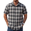 Black White Khaki Plaid