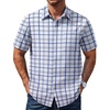 Dark Blue White Plaid