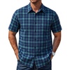 Navy and Green Plaid