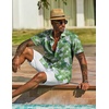 COOFANDY Men’s Hawaiian Shirt Short Sleeve Casual Button Down Tropical Summer Beach Aloha Shirts(Red-white Flowers)