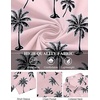 COOFANDY Men’s Hawaiian Shirt Short Sleeve Floral Button Down Shirts Tropical Holiday Beach Shirts(Pink Tree)