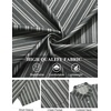 COOFANDY Men’s Hawaiian Shirt Short Sleeve Floral Button Down Shirts Tropical Holiday Beach Shirts(Striped – Black)