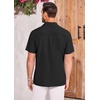COOFANDY Men’s Hawaiian Short Sleeve Button Down Shirt(Black – Floral)