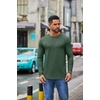 COOFANDY Men’s Crew Neck T-Shirt Long Sleeve Casual Pullover Tees Soft Stretch Basic Tee Shirts(Bright Green)