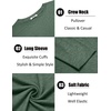 COOFANDY Men’s Crew Neck T-Shirt Long Sleeve Casual Pullover Tees Soft Stretch Basic Tee Shirts(Bright Green)