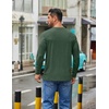 COOFANDY Men’s Crew Neck T-Shirt Long Sleeve Casual Pullover Tees Soft Stretch Basic Tee Shirts(Bright Green)