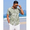 COOFANDY Mens Hawaiian Shirt Summer Beach Vacation Resort Wear Casual Button Down Short Sleeve Shirt Tropical Aloha Top