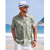 COOFANDY Mens Hawaiian Shirt Summer Beach Vacation Resort Wear Casual Button Down Short Sleeve Shirt Tropical Aloha Top