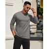 COOFANDY Mens Long Sleeve T Shirts Crew Neck Casual Basic Tee Shirt Lightweight Pullover Shirts(3 Pack-black/Light Gray/White)
