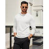 COOFANDY Mens Long Sleeve T Shirts Crew Neck Casual Basic Tee Shirt Lightweight Pullover Shirts(3 Pack-black/Light Gray/White)